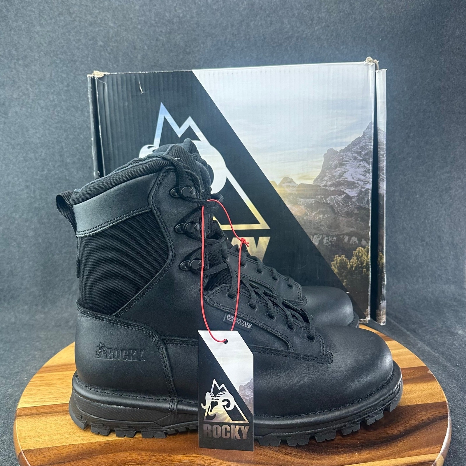 Rocky Portland Mens 8" Public Service Lace Up Boots Black Rkd0067 Size 11w